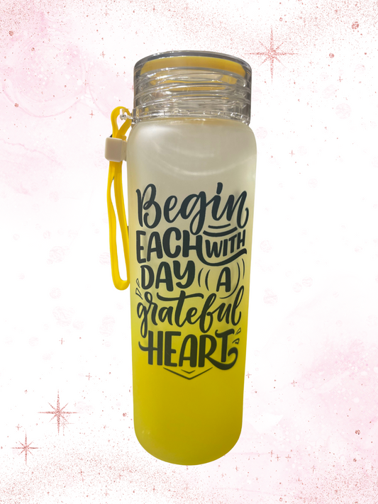Great Things Await - 17oz Frosted Gradient Glass