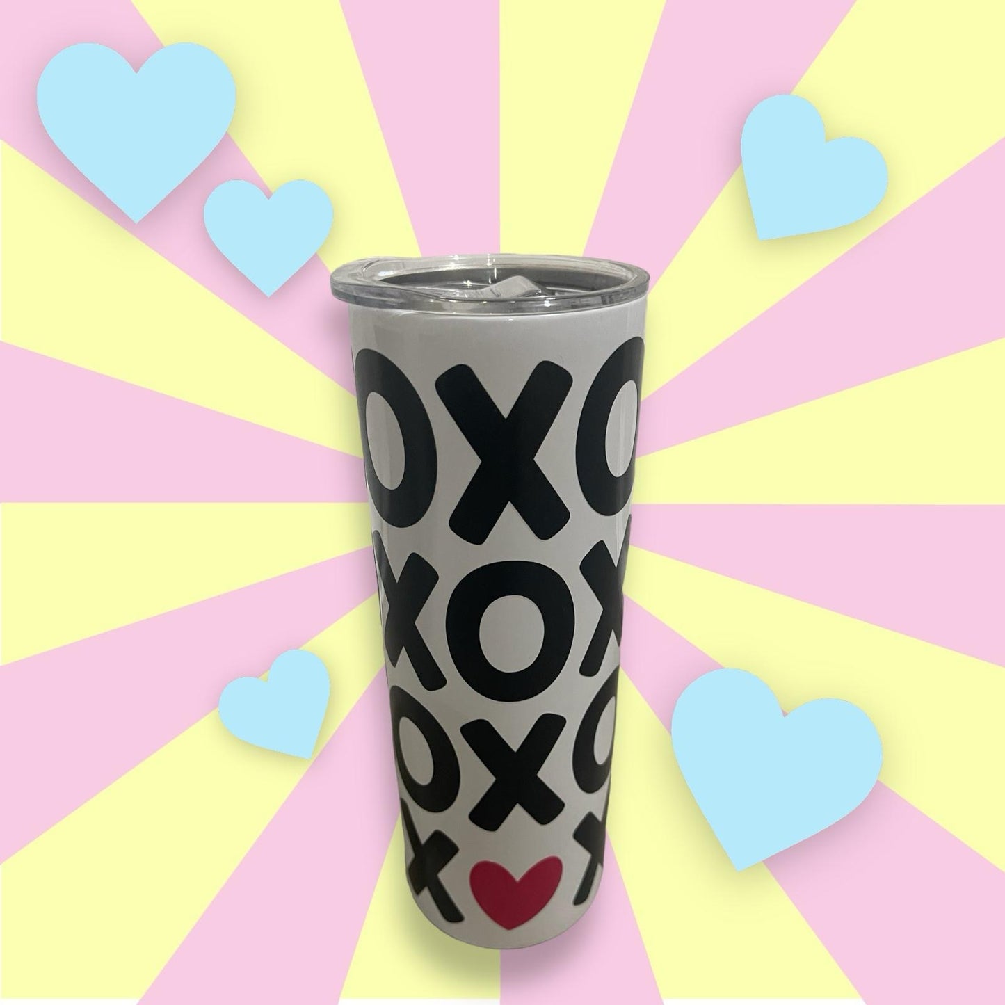 Xoxoxo with pink heart - 20oz Tumbler