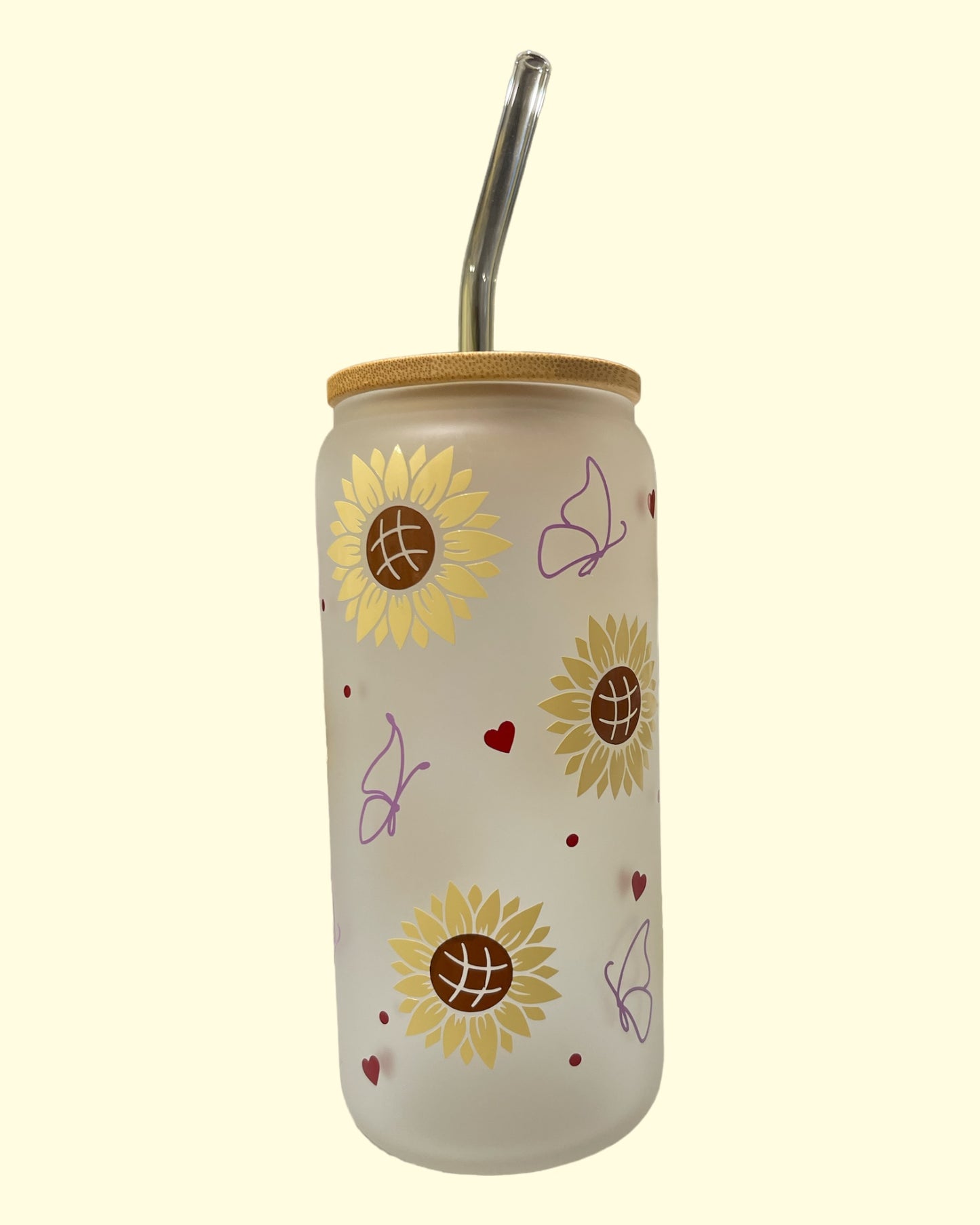 Sunflower - 20oz Frosted Glass Can