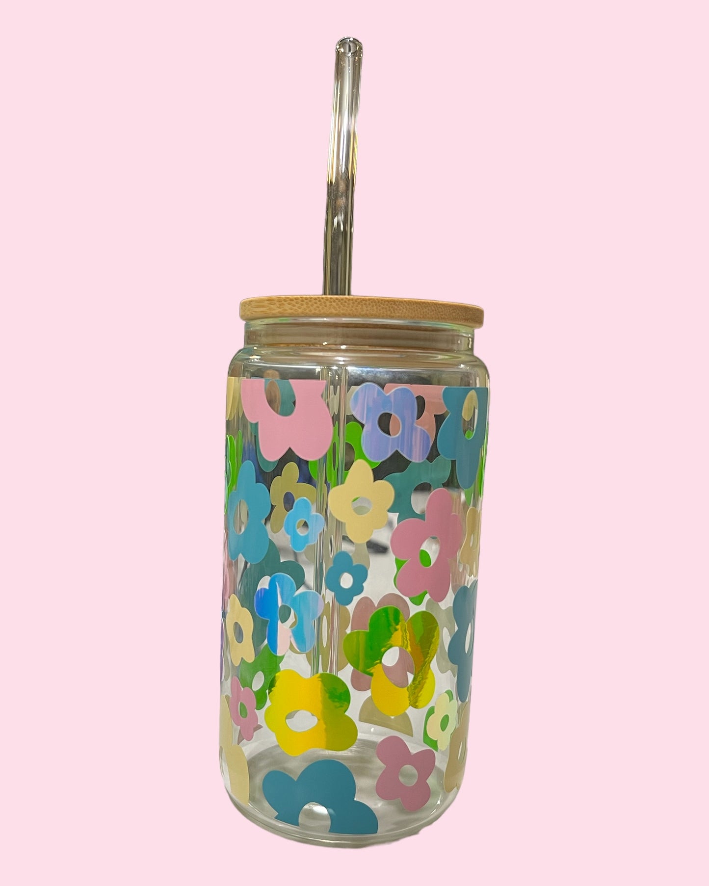 Floral - Can Glass 16oz