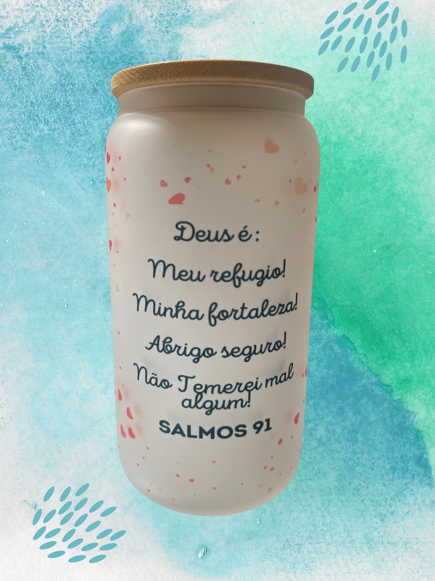 Psalm91 - 16 oz Frosted Can Glass