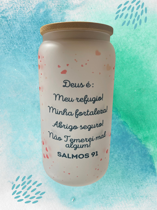 Psalm91 - 16 oz Frosted Can Glass